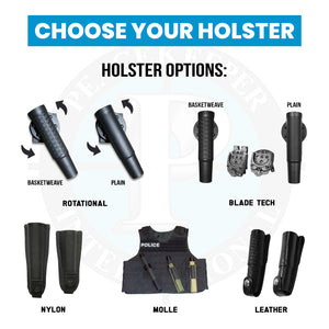 Various Holster Options for The Peacekeeper RCB Expandable Baton 