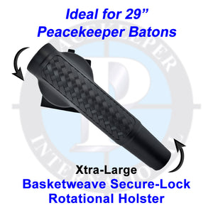 943-SLBW-XL - Xtra-Large Basketweave Finish Secure-Lock Rotational Holster (Idea for 29" Peacekeeper Batons)