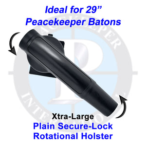 943-SLP-XL - Xtra-Large Plain Finish Secure-Lock Rotational Holster (Idea for 29" Peacekeeper Batons)