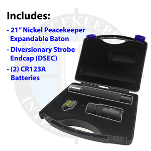 Peacekeeper Less-Lethal Kit with 21 inch Nickel Police Baton Breakdown