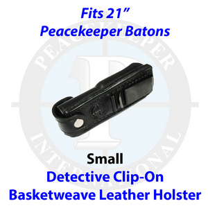 Detective Basketweave Leather Holster w/ Clip for 21" Batons